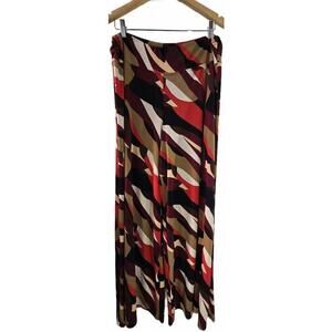 Coco Bianco XL Wide Leg Pants Multicolor Abstract Print